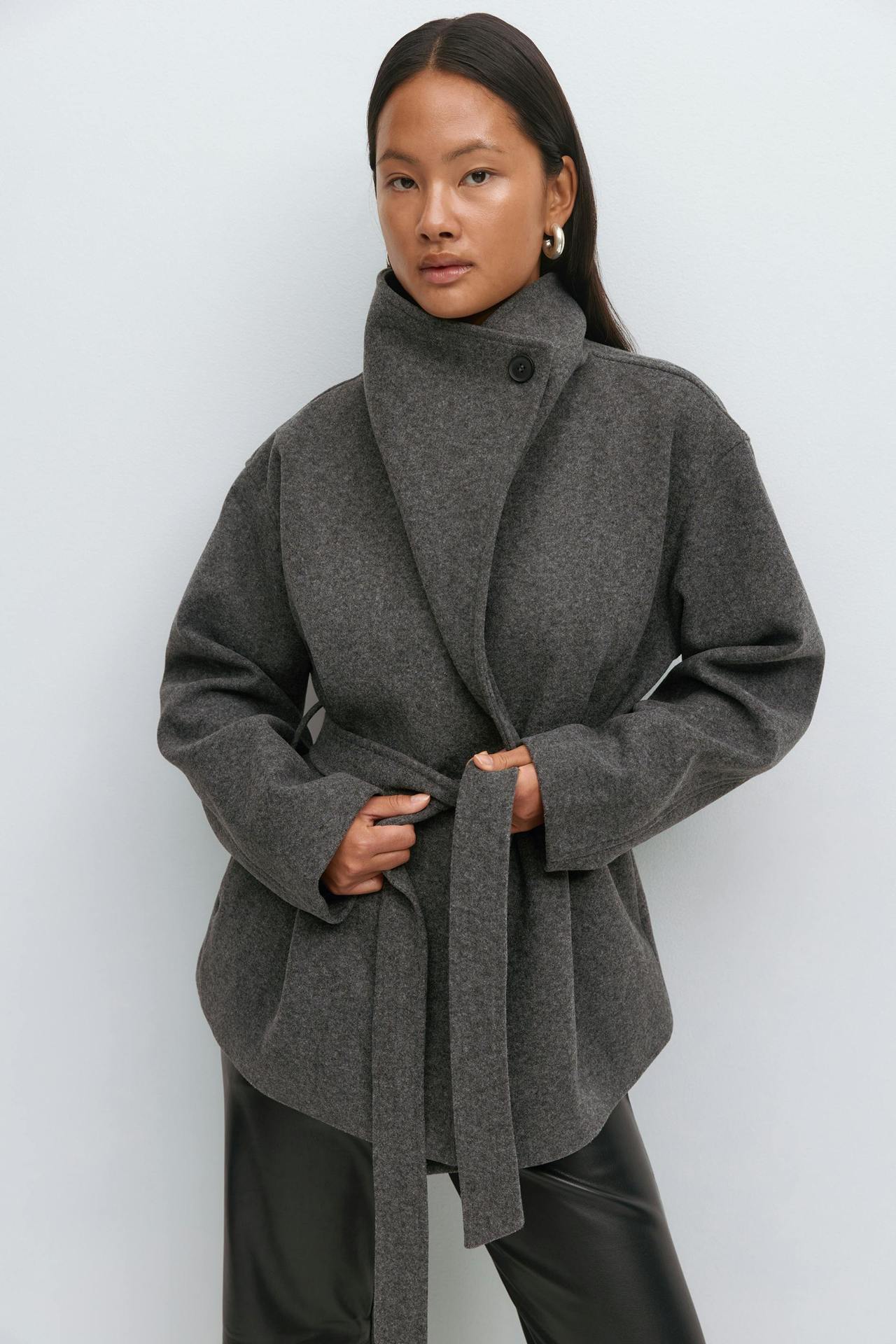 SS Autumn And Winter Coat Dark Gray
