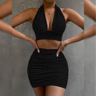 Women's 2pcs Dress Suits Black