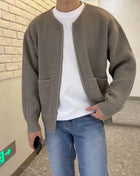 SS Men’s Cardigan Coat Khaki