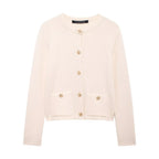 Gold Decorated Button Cardigan