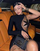 SS Mesh Dress Black S