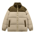 Winter Male New Cotton Thick Padded Coat Brown