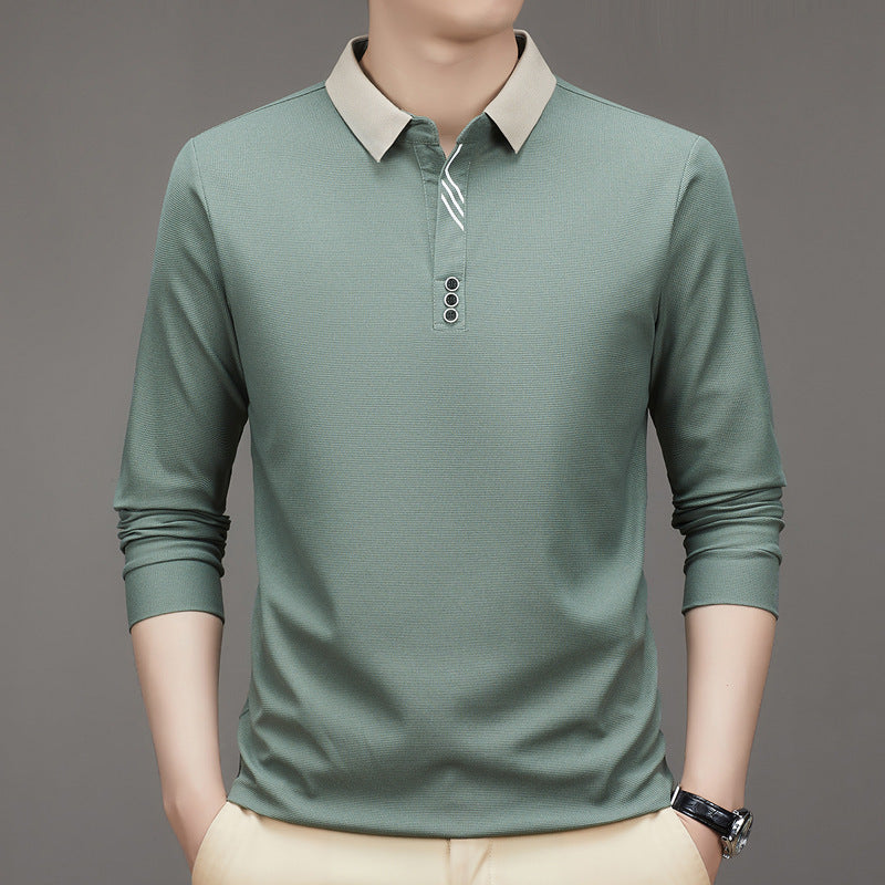 New Men's Autumn Shirt Peacock green