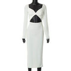 Elegant Slim Fit Hollow Backless Two-way Wear Dress