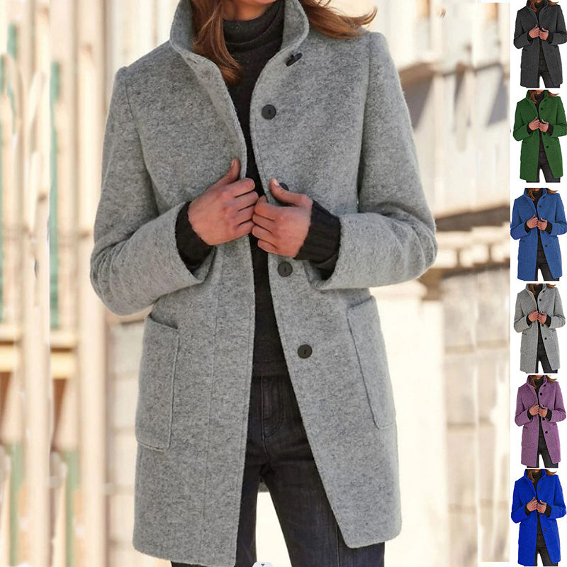 Women’s Winter Casual Button Outwear Coat
