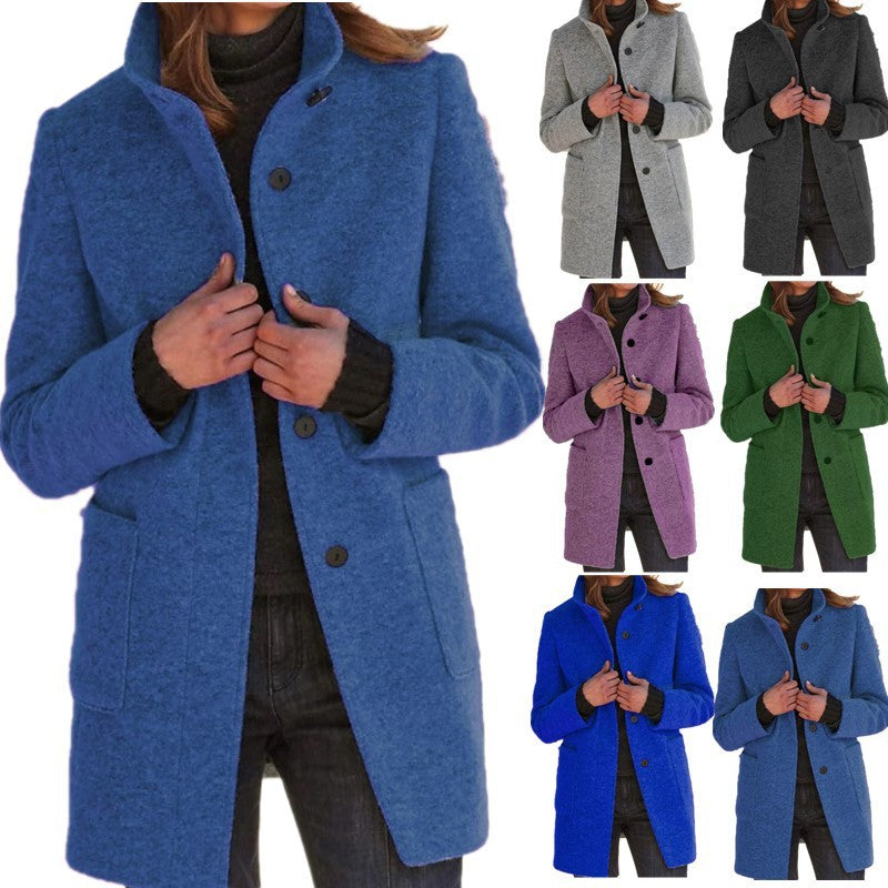 Women’s Winter Casual Button Outwear Coat