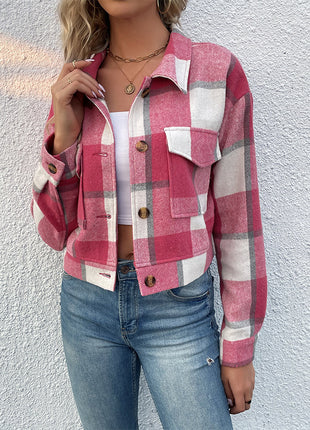 SS Cropped Jacket Rose Red