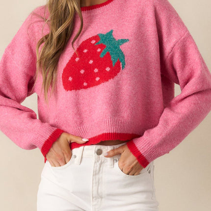 Women's Strawberry Pullover Pink