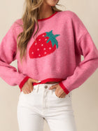 Women's Strawberry Pullover Pink