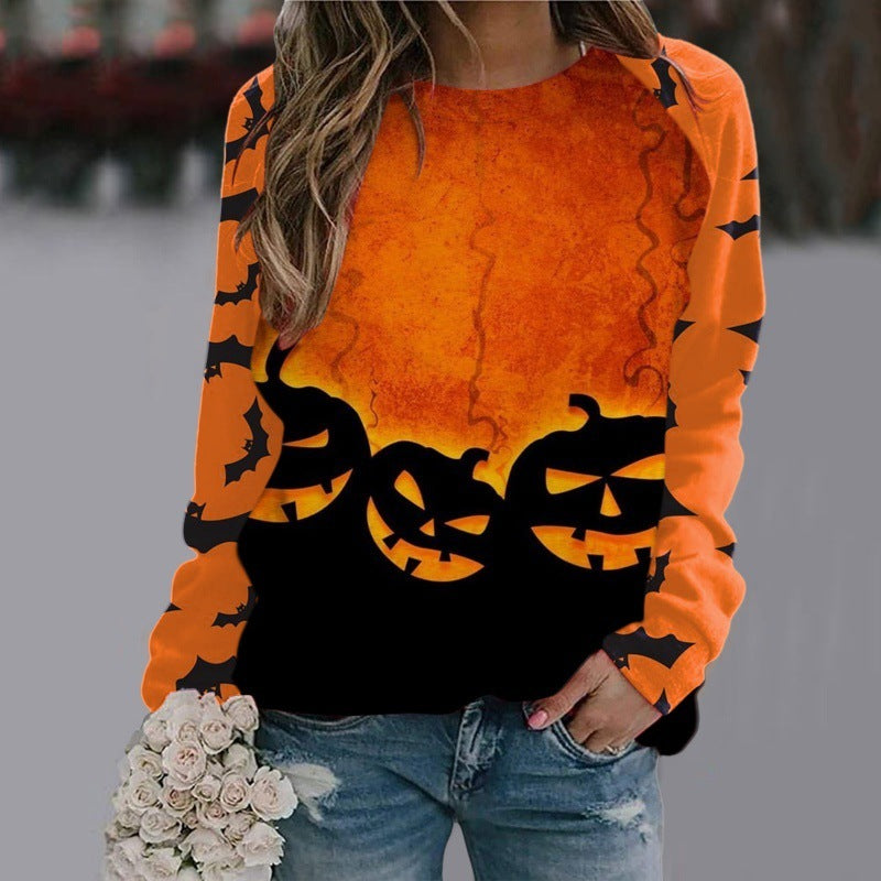 Halloween Cartoon Print Sweatshirt Style6