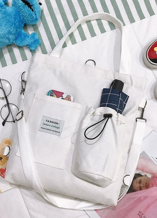 SS Canvas Shoulder bag White