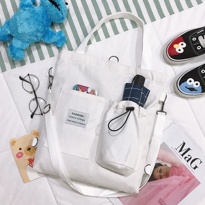 SS Canvas Shoulder bag White
