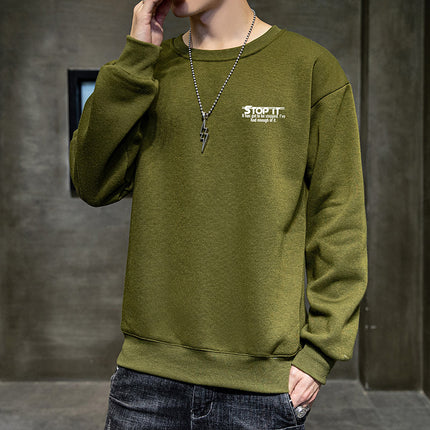 Men's Sweater Long Sleeve Top Army green