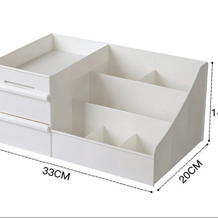 Cosmetic Storage Box Desktop Organizer Rack White Large