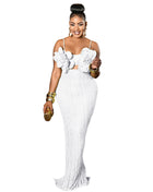 Ss Lace Corsage Dress White