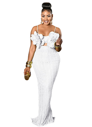 Ss Lace Corsage Dress White