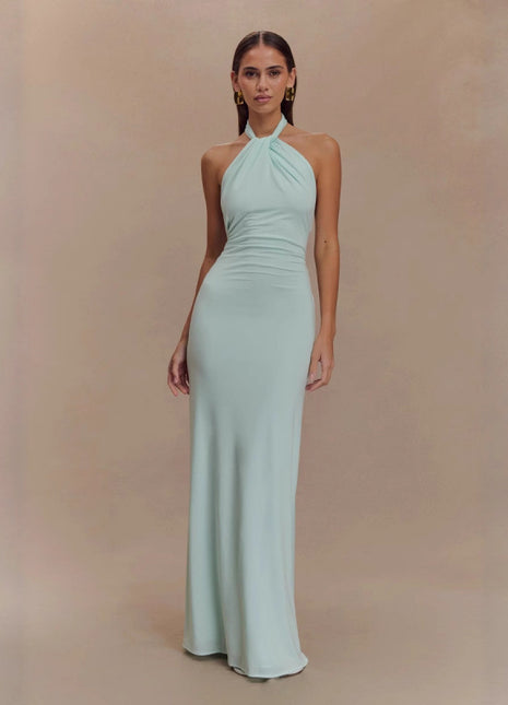 SS Maxi Dress Peacock green