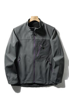 Retro Patchwork Sports Coat Graphite Gray
